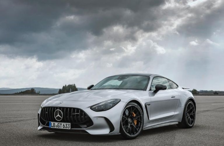 Third quarter view of the  Mercedes AMG GT Coupe 
